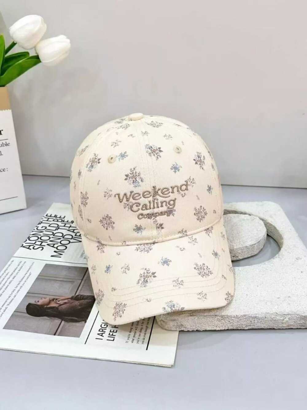 Floral Embroidered Baseball Cap